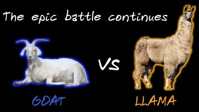 Goat vs. Llama: The epic battle continues...